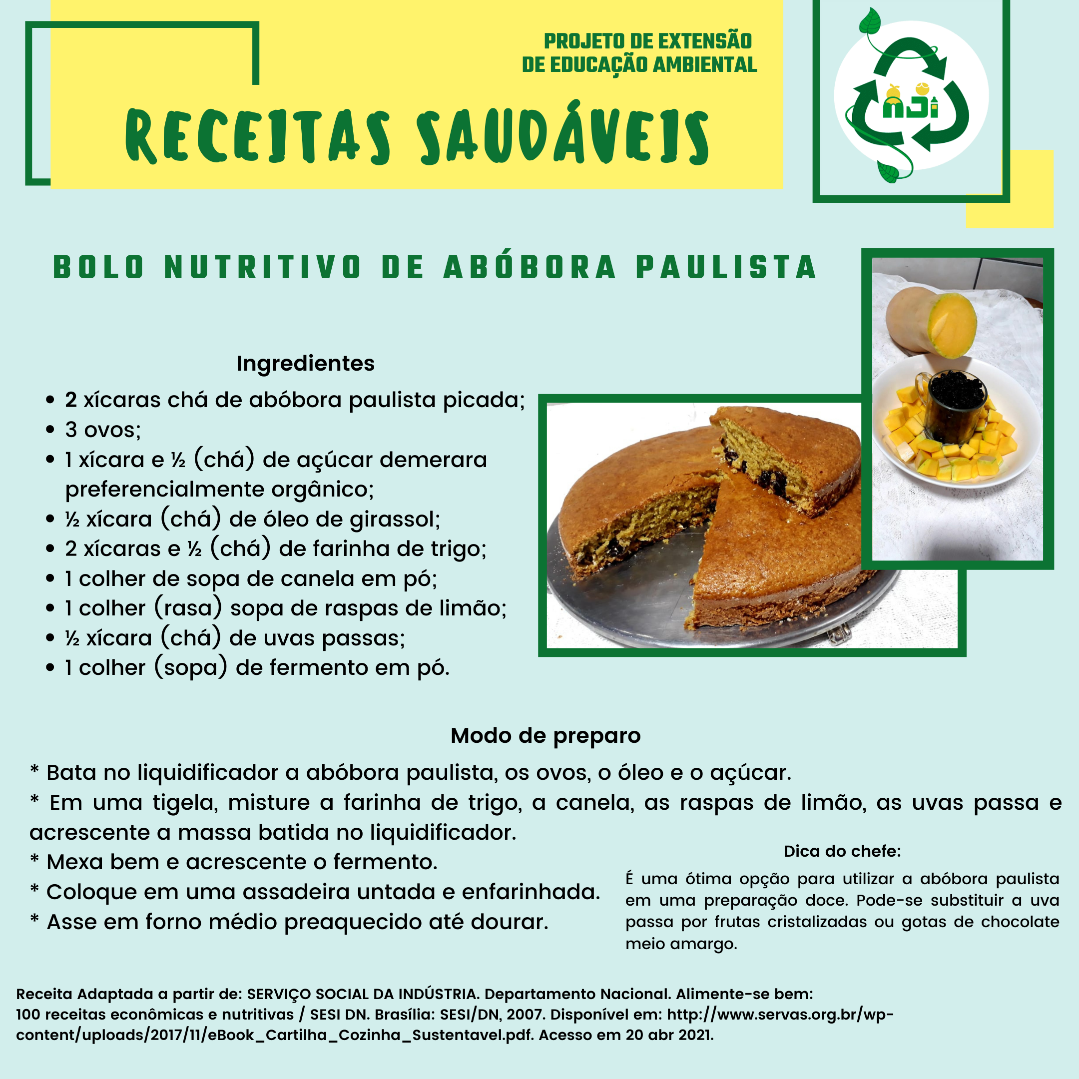 Bolo de bagaço de milho – Alimente-se Bem